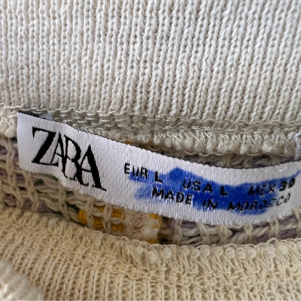Zara Pastel Multicolor Patterned Boot Cut Pants - Picture 14 of 16